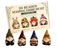 Tencipeda 3D Beaded Animal Kit, Tiny 3D Beaded Animal DIY Kit with 4 Designs, Beginner-Friendly for Cozy Home Decor & Relaxing Handmade Hobby (Style F)