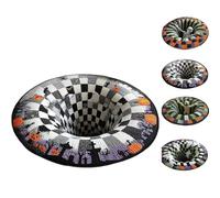 Tencipeda 3D Halloween Rug, 3D Rugs Optical Illusion Halloween Soft & Durable Halloween'S Area Rugs for Living Room (Pumpkin,160cm)