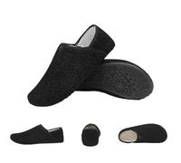 Tencipeda Balance House Shoes, Slip on Barefoot House Slippers, Wide Toe Box, Anti-Slip Sole, Breathable for Men Women (Black,39)