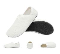 Tencipeda Balance House Shoes, Slip on Barefoot House Slippers, Wide Toe Box, Anti-Slip Sole, Breathable for Men Women (White,47)