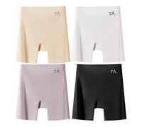 Tencipeda Choosemuc Ice Silk Panties, Women’s Seamless Anti-Chafing High-Waisted Tummy Control and Butt Lift 7A Underwear (/ABCD/,x_l)