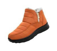 Tencipeda Dritnow - Dritnow Shoes Women’s Insulated Snow Boots Waterproof Non Slip Fur Lined Warm Winter Footwear (Orange,35)