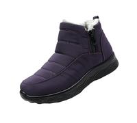 Tencipeda Dritnow - Dritnow Shoes Women’s Insulated Snow Boots Waterproof Non Slip Fur Lined Warm Winter Footwear (Purple,37)