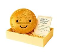 Tencipeda Hanukkah Emotional Support Dreidel, Dreidel & Gelt Stuffed Animals with Support Cards, Adorable Gift in Every Hug Comfort and Celebration (Gold)