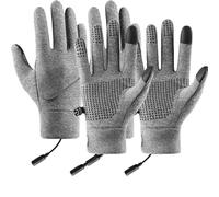 Tencipeda Heated Winter Gloves, Thermal Winter Gloves Snow Windproof Thermal with Touchscreen Fingers for Skiing Cycling (2PCS C)