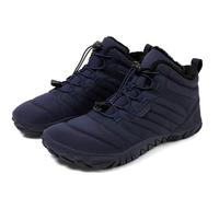 Tencipeda Hike Winter Footwear Barefoot, Barefoot Boots for Women Men, Ankle Boots, Winter Waterproof Wide Toe Box, Anti-Slip Rubber Sole (Dark blue,38)