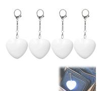 Tencipeda Love Wallet Tote Bag Touch Sensing Light, LED Handbag Light Sensor Activated Switching Automatic Lamp illumiate Your Bag (White heart,4 sets)