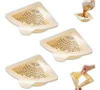 Tencipeda Magnetic Triangular Sink Corner Rack Twist-Open Knob Triangular Design-Bottom Pop Automatically Sponge Holder Punch-Free Drainage & Filter Basket for Storage Food Waste (White,3 sets)