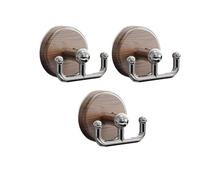 Tencipeda Multi-Functional Wood Grain Suction Cup Hook, No Drill Cup Hook, for Door Wreaths Front Door (3pcs)