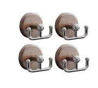 Tencipeda Multi-Functional Wood Grain Suction Cup Hook, No Drill Cup Hook, for Door Wreaths Front Door (4pcs)