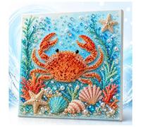 Tencipeda Ocean Pearl Art DIY Kit, Octopus Diamond Art With Sparkling Bead Painting Design, Creative Wall Decor Craft For Adults And Beginners (Style B)