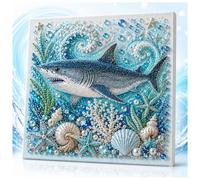 Tencipeda Ocean Pearl Art DIY Kit, Octopus Diamond Art With Sparkling Bead Painting Design, Creative Wall Decor Craft For Adults And Beginners (Style C)