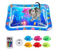 Tencipeda Petlori Glow Pad for Cats, Interactive Libiyi Glowpad with Floating Fish, Lighted Water Mat for Cats, Durable Petlori Glowpad for Indoor & Outdoor Use