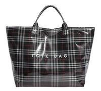 Tencipeda Plaid Tote Bag, Large Vintage Letters Print Tartan Tote Bag With Top Handle for Shopping Gift (Black)