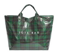 Tencipeda Plaid Tote Bag, Large Vintage Letters Print Tartan Tote Bag With Top Handle for Shopping Gift (Green)