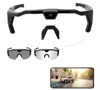 Tencipeda POV Glasses 4K Baseball Glasses, Baseball Dlasses with Cameras Men Women Sunglasses Cameras and Audio Video Action (StyleD)