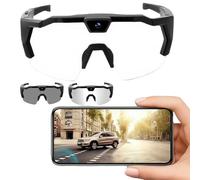 Tencipeda POV Glasses 4K Baseball Glasses with Cameras Men Women Sunglasses Cameras and Audio Video Action (Style3)