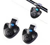 Tencipeda Smart Fishing Alarm, Sound & LED Bite Alarm, Fish Bite Alert for Fishing Poles, Loud, Sensitive, Easy to Use, Night Fishing Bell with Light (2sets)