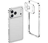 Tencipeda Ultra-Thin Metal Frame for iPhone 17 Pro MAX Case with Detachable Lens Protector, Heat-Dissipating Stainless Design, Seahorse Buckle, Premium Slim Fit (for iPhone 17 Air,White)