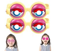 Tencipeda Winking Glasses-Winking Eye Glasses, Kinetic Crazy Eyes Glass with Manual Blink Action Novelty Blinking Glass for Party (2*Yellow)