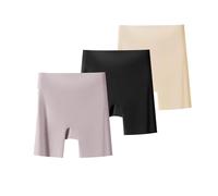 Tencipeda Womens Underwear Tummy Control, Women's High-Waisted Ice Silk Tummy Control and Butt Lift Underwear, No Curling and Invisible (3PCS-C,L)
