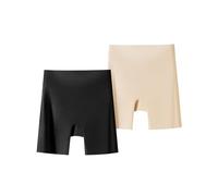 Tencipeda Womens Underwear Tummy Control, Women's High-Waisted Ice Silk Tummy Control and Butt Lift Underwear, No Curling and Invisible (2PCS-C,XXL)