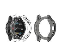 Tencloud - Carcasa para Garmin Fenix 6 / Fenix 6 Pro/Sapphire - Carcasa de TPU Suave para Fenix Serie 6 (no para Fenix 6S y 6X) (Negro + Blanco)