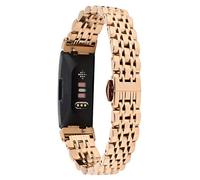 TenCloud Correas compatibles con Fitbit Inspire 2, correa de metal de acero inoxidable ajustable de repuesto para reloj de actividad Inspire 2 (solo oro rosa)