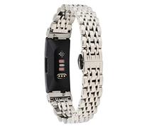 TenCloud Correas compatibles con Fitbit Inspire 2, correa de metal de acero inoxidable ajustable de repuesto para reloj de actividad Inspire 2 (solo plateado)