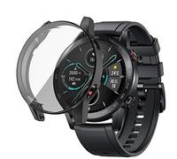 TenCloud Fundas protectoras compatibles con Huawei Honor MagicWatch 2 46 mm, protector de pantalla de reloj, cubierta de película de reloj suave chapada en TPU para MagicWatch 2 46 mm (Negro)