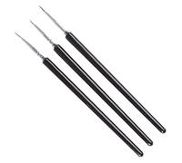 TENCOCO Paquete de 3 Pinceles Reutilizables para Hacer Rayas, para líneas largas, Detalles, diseños Finos, Juegos de Pinceles Profesionales para Hacer Rayas, Color Negro