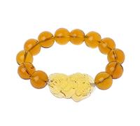 TENCOCO-Pulsera de Piedras Preciosas de Citrino, Pulsera de Riqueza Pi Xiu, Pulsera de Cuentas de Buena Suerte Feng Shui, Amuleto para atraer Riqueza, Regalo de joyería