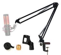 Tencro - Micrófono con soporte universal para reuniones, conferencias, emisiones multimedia, y más, Scissor Arm Stand