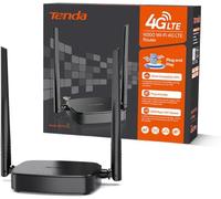 Tenda 4G03 Pro - Router 4G SIM, Red LTE CAT4, WiFi hasta 300 Mbps, Tarjeta SIM Plug & Play, Puerto LAN/WAN,Alimentación Mediante Power Bank, Casa Rural, Camping, Autocaravana