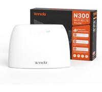 Tenda 4G03- Router 4G SIM, Router para tarjeta sim Velocidad hasta 300Mpbs, LAN/WAN Ethernet Port, LTE Cat4, 3G/4G WiFi 2.4GHz, Monitoreo del Tráfico de Datos, 4*Antenas Incorporada/Plug&Play/VPN/IPV6