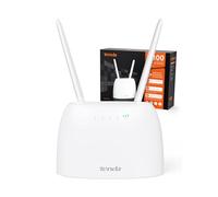 Tenda 4G06- Router 4G SIM, 2.4GHz WiFi 300Mbps CAT4, Router WiFi con Tarjeta SIM, Port RJ11/LAN/WAN, Servicio de Voz, Antena Desmontable, Conecta hasta 32 Dispositivos, sin Necesidad de configuración
