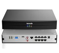 Tenda 4K 8 Canales NVR PoE Grabador de Vigilancia, H.265+, Plug and Play, Soporte para 8MP Cámaras IP, Almacenamiento HDD 10TB/Cloud, Acceso Remoto App, 4KV Protección Contra Sobretensiones, TN3108-8P