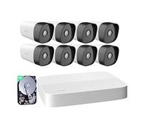 Tenda 4MP 8CH PoE Kit Cámaras de Vigilancia - 8X Cámaras IP Seguridad PoE Exterior, 8CH NVR con 1TB HDD para Grabación 24/7, Detección Humana AI, IP66 Impermeable, K8P-4TR-1T
