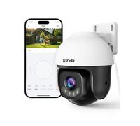 Tenda 5MP 3K Cámara Vigilancia Exterior WiFi 6, Cámara de Seguridad WiFi con Visión Nocturna en Color, 360° Seguimiento Automático, Detección de Humanos/Vehículos, Solo WiFi 2.4GHz, Alexa/ONVIF