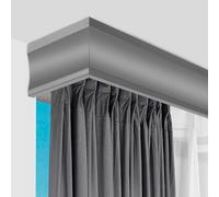 Tenda a Binario 3 en 1 con barra de metal y cenefa decorativa para cortinas personalizadas, solución versátil de tratamiento de ventanas para mejorar la decoración del hogar