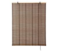 Tenda a Rolllo in Bamboo Natural in Legno di bambù Home Balcón Privacidad Proteczione Parasol ,para la decoración doméstica (Marrón Oscuro,120An x 250Al cm)
