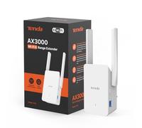 Tenda A33 Repetidor Wi-Fi 6 AX3000, Amplificador Señal WiFi, Doble Banda 2.4 GHz/5GHz, Extensor de Wi-Fi Compatible con Routers, Modo Ap, Botón WPS, Señal LED Inteligente, Blanco