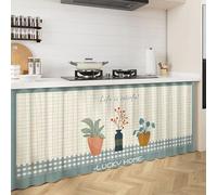 Tenda Cucina Sotto Lav Breve Finestra Tendina Autoadesiva per Armadi e Mensole Binari di Scorrimento 150 x 70 cm Elegante e Funzionale Decorazione Cucina