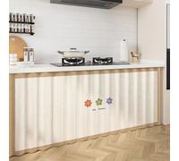 Tenda Cucina Sotto Lav Breve Finestra Tendina per Mensole e Armadi Binari di Scorrimento Autoadesivi W130*H70cm Decorazione Cucina Pratica e Elegante