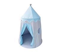 Tenda da gioco a Castello per Bambini con tappeto e bandierine, casetta mongola per maschi e femmine, rifugio traspirante(Azul)