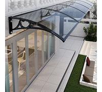 Tenda da Sole esterna Trasparente per Porte e finestre, riparo impermeabile per Patio, Veranda, riparo antipioggia per esterni con staffa in alluminio (100x170cm/39 x67)