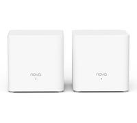 Tenda Nova Mesh MX3 (2-Pack) - Mesh WiFi 6 AX1500, Router Repetidor WiFi de Doble Banda 2,4 GHz/5 GHz, Cobertura hasta 180 m², 2X Puerto Gigabit por Unidad, MU-MIMO, OFDMA