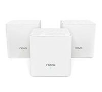 Tenda Nova MW3 (3-Pack) - WiFi Mesh de Doble Banda AC1200, 2× Puertos 100/10 Mbps Cada Unidad, Cobertura hasta 270 m², Mu-MIMO, Control Parental, Plug and Play, Red de Invitados
