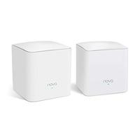 Tenda Nova MW5G Mejor Sistema WiFi Mesh, Gigabit Router (AC1200 Dual Banda Cobertura hasta 300m², 2 * 1000Mbps Puertos, hasta 80 Dispositivos, Compatible con Alexa, Control Parental, Blanco, 2 Packs)