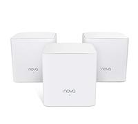 Tenda Nova mw5s (3 Pack) auténtica Banda Dual Malla WiFi (hasta 300 m², AC1200, de Alexa, Gigabit LAN/WAN, QoS, para Casas, oficinas, Viviendas) Equivalente a Router, Power Line & Repetidor